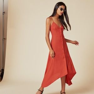Reformation Savanah dress in persimmon (size 6)